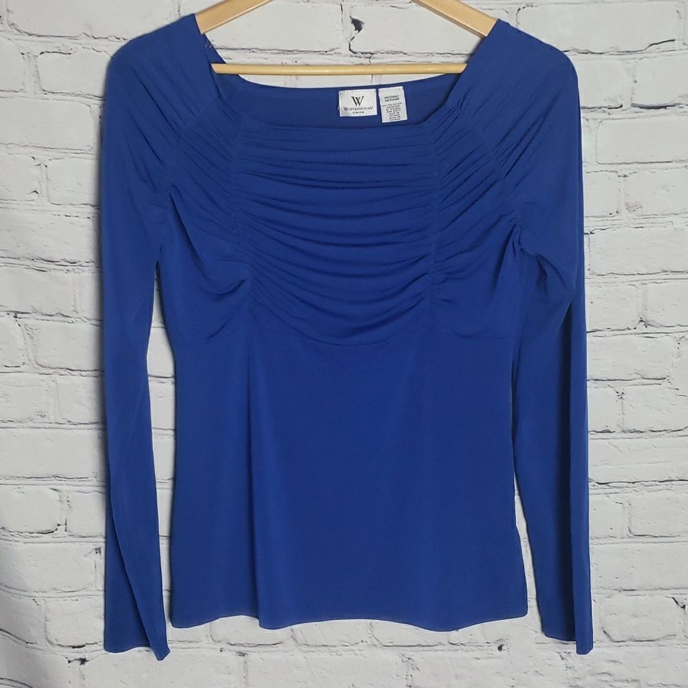 ‎Worthington Blue Longsleeve Top